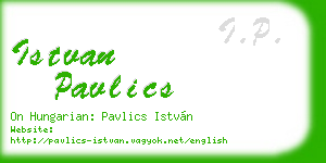 istvan pavlics business card